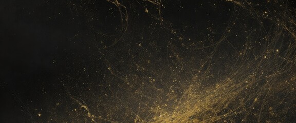 Wall Mural - abstract magic black and gold dust beautiful background