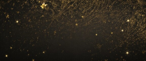 Wall Mural - abstract magic black and gold dust beautiful background