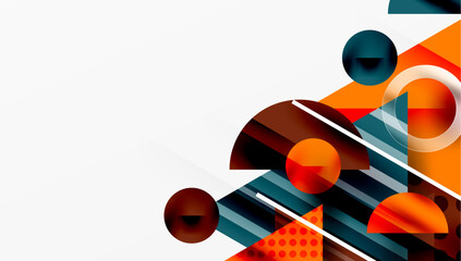 Aufkleber - Modern geometric background - overlapping triangles with smooth gradients and semi-transparency