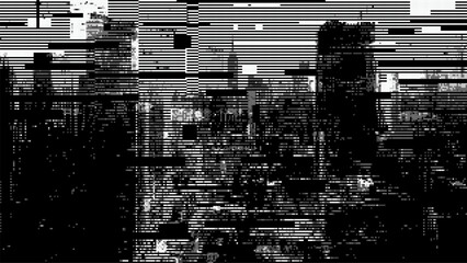 Fototapete - Abstract glitch effect background. digital art. pixel glitch texture. Data visualization concept. digital distortion and noise effect. banner or poster. Vector Illustration.