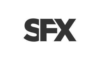 Poster - SFX logo design template with strong and modern bold text. Initial based vector logotype featuring simple and minimal typography. Trendy company identity.