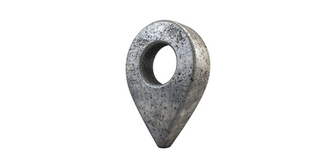 Poster - Concrete geographic location pin symbol isolated on transparent background
