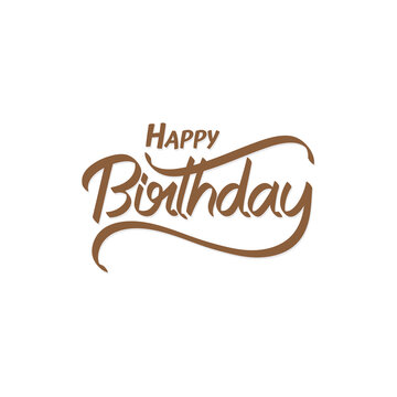 Happy birthday to you lettering banner. Vector illustration.
Happy Birthday typography design vector. Beautiful greeting card scratched calligraphy black text word.