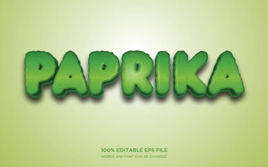 Poster - paprika 3d editable text style effect