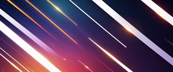 Aufkleber - white diagonal streaks light rays on colorful dark background motion and energy concept modern and futuristic digital abstract artwork background