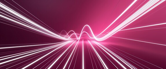 Aufkleber - white diagonal streaks light rays on pink dark background motion and energy concept modern and futuristic digital abstract artwork background