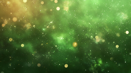 Poster - Captivating cosmic glow abstract universe motion graphics vibrant green background ethereal viewpoint visual serenity