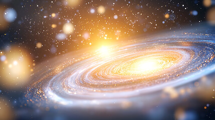 Poster - Exploring the cosmic dance of galaxies in the universe space digital art stellar environment wide view astronomy concept