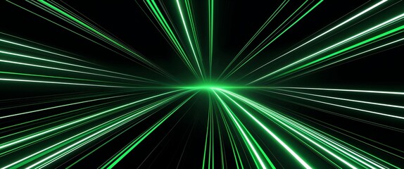 Aufkleber - green diagonal streaks light rays on black dark background motion and energy concept modern and futuristic digital abstract artwork background