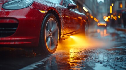 Poster - Professional power car washing services for residential and commercial projects, Full HD, 32k Resolution