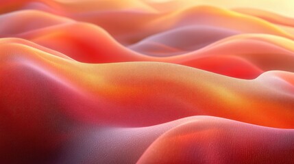 Aufkleber - Orange fabric waves, sunrise light, texture background, website design