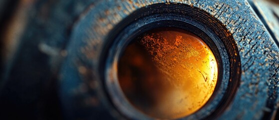 Aufkleber - A close-up view of a fire hydrant with a yellow light inside