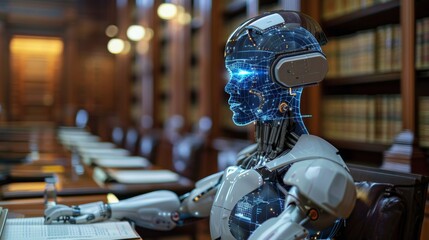Poster - innovative ai hologram in virtual courtroom enhancing judiciary process during trial