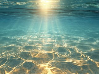 Poster - Sun shining on the surface of the ocean water
