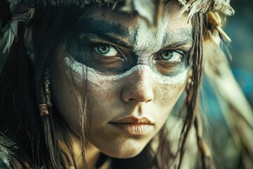 Poster - A close-up shot of a person wearing makeup
