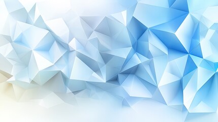 Poster - Abstract geometric shapes, cool colors, 3D design, background