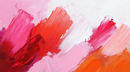 Aufkleber - abstract pink, red, orange paint strokes, texture background, art design