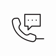 Poster - Phone call support service icon vector sign
