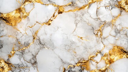 Poster - Abstract marble wallpaper with gold accents for upscale interiors and design