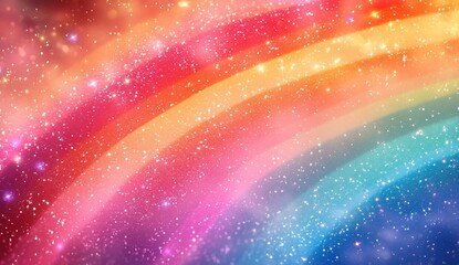 Poster - Rainbow light painting background, colorful vibrant spectrum in space backdrop