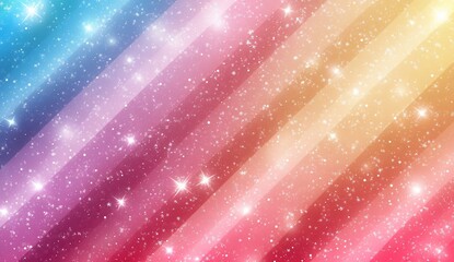 Poster - Colorful diagonal stripe background with bright sparkling spots used for celebrations