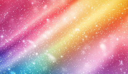 Poster - Colorful cosmic glitter background image for magical design and celebrations