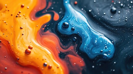 Aufkleber - Abstract colorful paint swirls, texture background