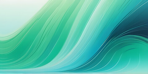 Poster - abstract wave in shades of green: a captivating abstract design featuring flowing, wave-like pattern