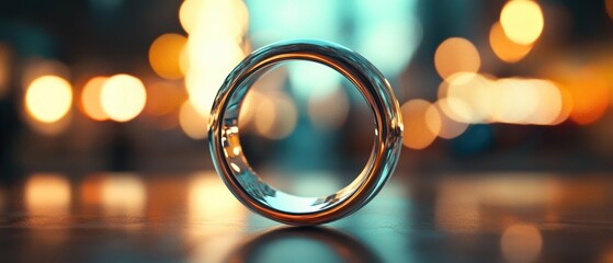 Poster - A close-up view of a ring sitting on a table