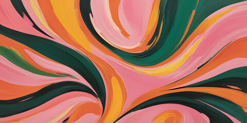 Poster - Abstract Swirls of Color: A vibrant artwork showcasing an interplay of abstract swirls, featuring warm colors, cool colors, and dynamic movement.