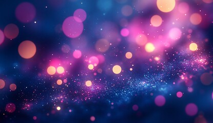 Poster - Bokeh and sparks overlay as festive background for graphic design and digital art