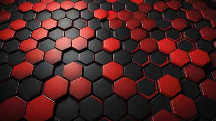 Poster - abstract hexagon pattern: a dynamic and visually striking image showcases a 3d hexagonal pattern in 