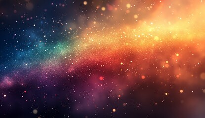 Poster - Colorful cosmic galaxy with nebula, stars, and stardust background for wallpaper