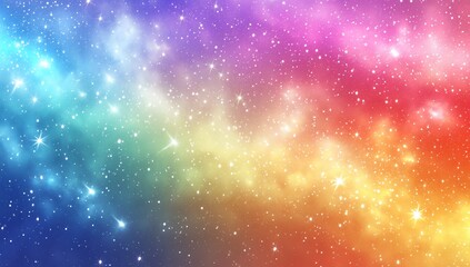 Poster - Colorful, vibrant nebula with stars. Space exploration, astronomy, background use