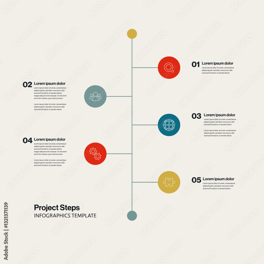 Business project timeline infographics vector template. Presentation ...