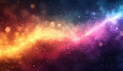 Poster - Nebula formation over stars. Cosmic background for presentations and astronomy use