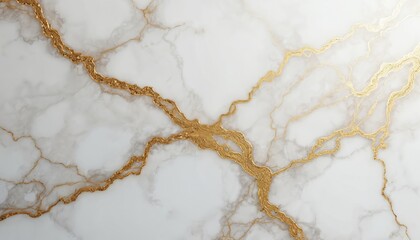Aufkleber - Elegant white marble surface features striking gold veins, creating luxurious feel in design. Natural stone texture ideal for interior design, architectural projects, home decoration, bathroom