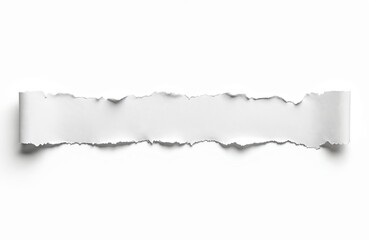 Aufkleber - Scrap of ripped white paper isolated on transparent background. Torn jagged edge, rough blank fragment, material piece. Design shape with clean cut. Mockup template for graphic design.
