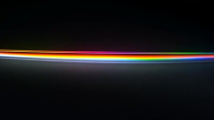 Poster - Atmospheric rainbow refraction, space, dark background, design