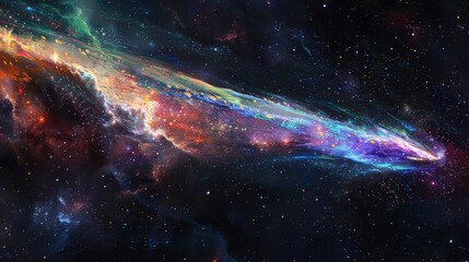 colorful cosmic artwork of a celestial phenomenon
