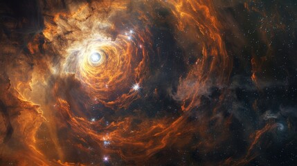 Wall Mural - vibrant cosmic swirl in deep space