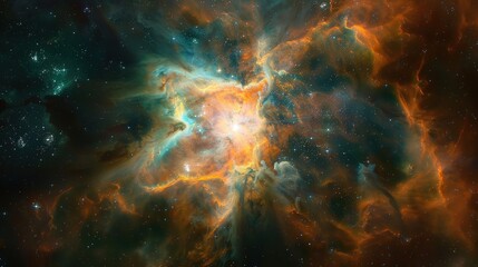 Wall Mural - vibrant cosmic nebula in deep space artwork