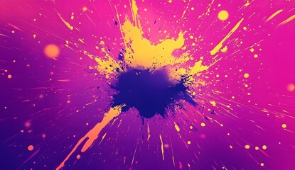 Wall Mural - Explosive Color Symphony: A vivid abstract composition bursts with dynamic energy, featuring a central explosion of vibrant hues, creating a mesmerizing display of artistic expression. 