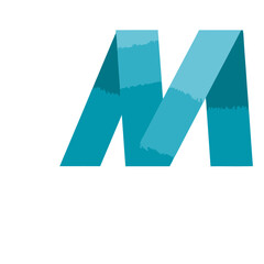 Poster - M Symbol Design: A visually captivating M logo design featuring a vibrant color scheme, symbolizing a bold visual identity.