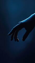 Aufkleber - A person's hand extends to grasp an object, with a sense of curiosity and desire