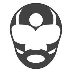 Poster - Abstract face design: An creative abstract face created with bold and graphic illustration in black and white tone.