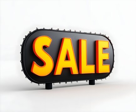 SALE as text for advertising or as a graphic element. 3d rendering