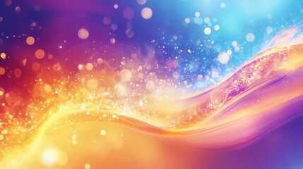 Poster - Bright abstract lightning bolt effects symbolize the energetic healing process of dental implants in a vibrant background
