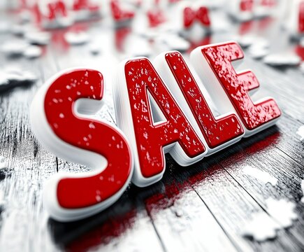 SALE as text for advertising or as a graphic element. 3d rendering
