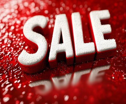 SALE as text for advertising or as a graphic element. 3d rendering